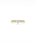 Diamond Solitaire & Pave Band Ring