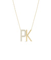 Custom Initials Diamond Pave yellow gold luxurious monogram