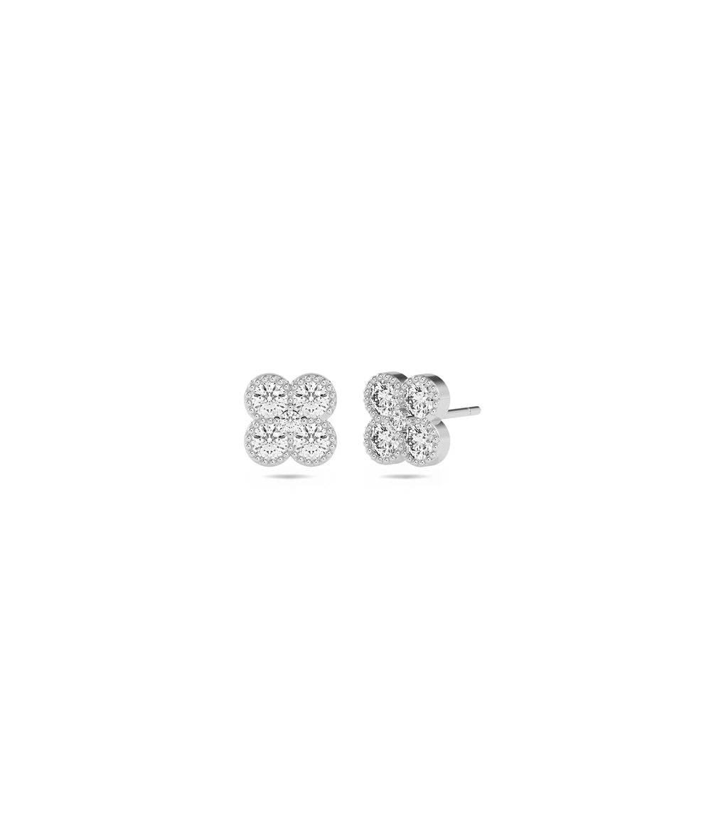 Diamond Clover Earrings - 79e | Everyday 14K Gold Jewelry