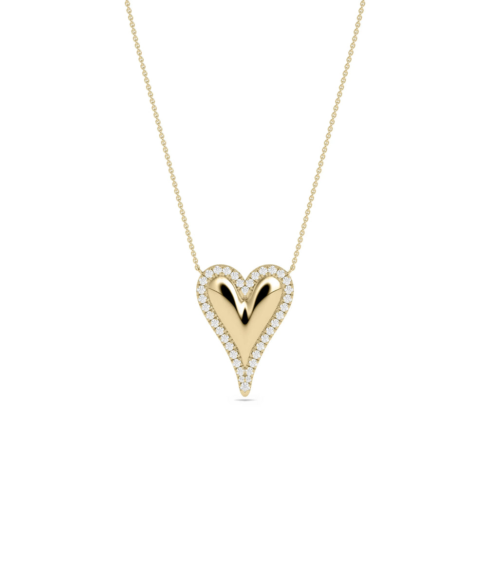 Diamond Bubble Heart yellow gold whimsical romantic sparkle