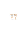 Rose gold Triangle Diamond Stud Earring with bold triangular sparkle and diamonds