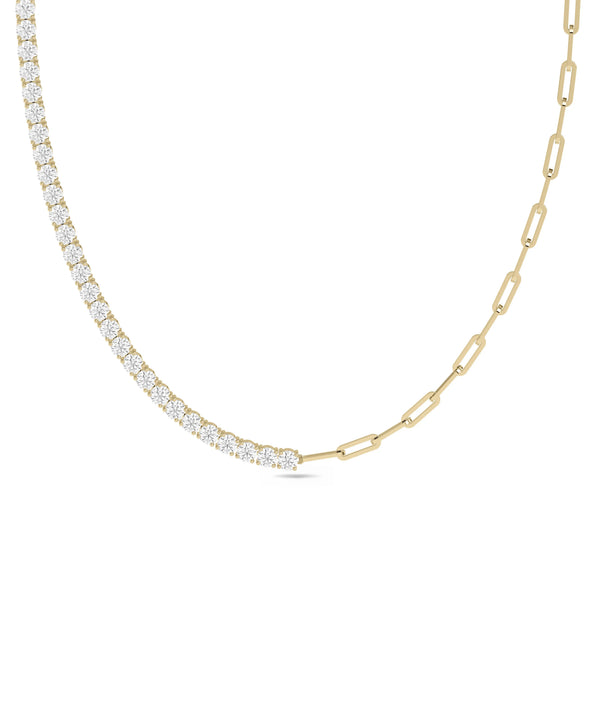 Diamond Tennis Paper Clip yellow gold modern luxurious sparkle