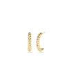 Fluted Gold Half Hoop Earring - 79e | Everyday 14K Gold Jewelry