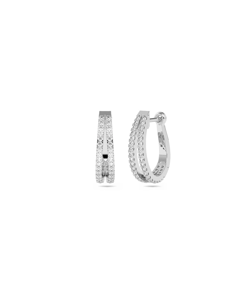 Diamond Split Shank Hoop Earring - 79e | Everyday 14K Gold Jewelry