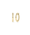 Gold and Fluted Hoop Earring - 79e | Everyday 14K Gold Jewelry