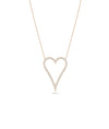Rose gold Diamond Outline Heart featuring brilliant frame
