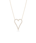 Rose gold Diamond Outline Heart featuring brilliant frame