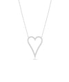 White gold Diamond Outline Heart contemporary design