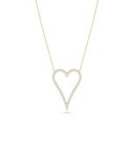 Diamond Outline Heart yellow gold romantic elegant sparkle