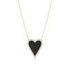 Enamel heart diamond outline 25mm 0.50 ctw close-up