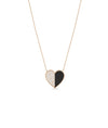 Rose gold Half Diamond Half Enamel Heart featuring color sparkle