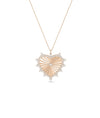 Rose gold Diamond Fluted Heart Medallion featuring texture sparkle