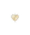 Diamond Fluted Heart Medallion yellow gold architectural romantic