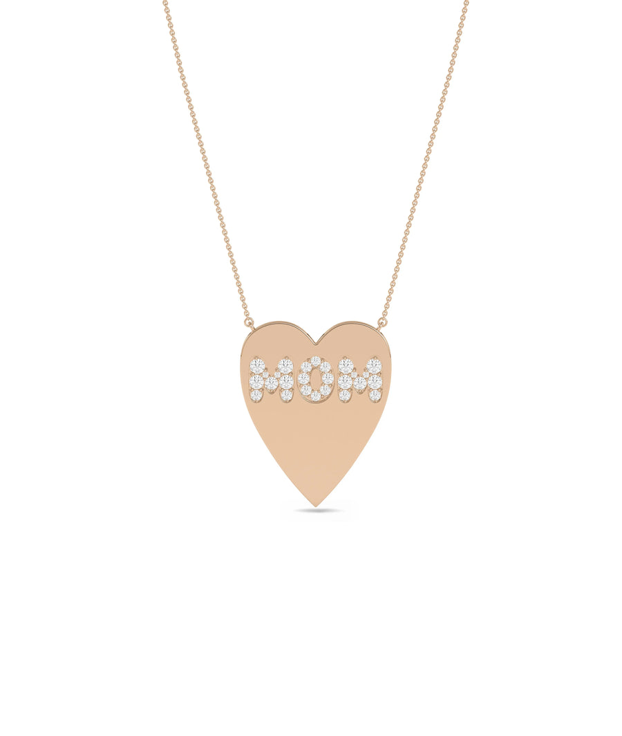 Rose gold Custom Diamond Initials Heart featuring sparkle