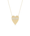 Custom Diamond Initials Heart yellow gold romantic personalized