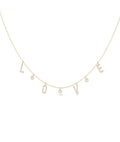Pave Mantra Station Necklace