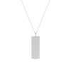 White gold Diamond Pave Bar Fluted Charm contemporary design