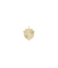 Diamond Outline Fluted Medallion Charm