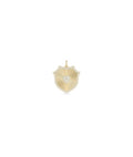 Diamond Outline Fluted Medallion Charm