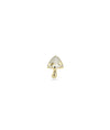 Diamond Mushroom Pendant yellow gold whimsical botanical charm