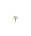Diamond Mushroom Pendant yellow gold whimsical botanical charm