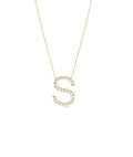 Custom Diamond Letter Initial Necklace
