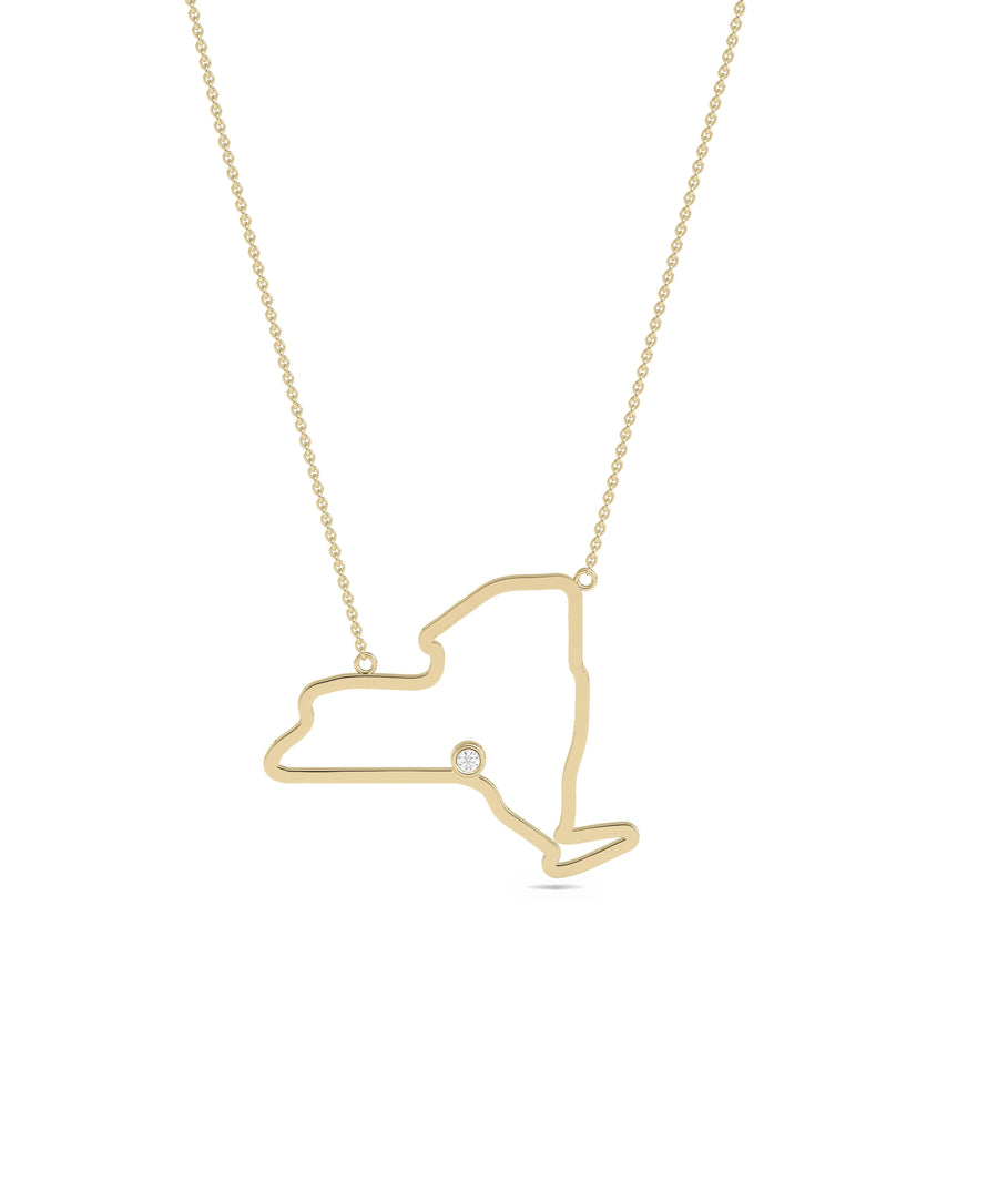 Personalized state outline diamond presentation
