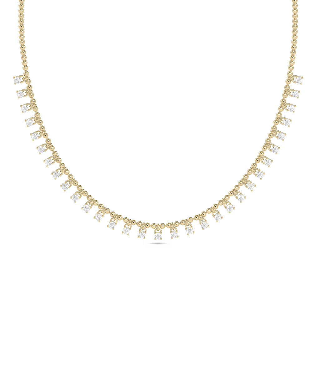 Diamond Sparkle Necklace yellow gold luxurious brilliance