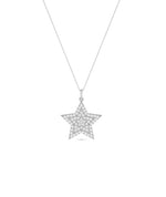 White gold Diamond Pave Star Bail cosmic design