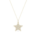 Pave star diamond bail detail multiple sizes close-up