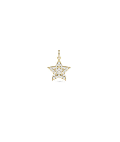 Diamond Pave Star Bail yellow gold celestial sparkle