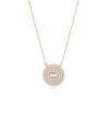 Rose gold Diamond Pave Evil Eye Circle featuring sparkle