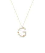 Size comparison showing all four Diamond Pave Initial with Heart options