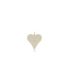 Diamond Pave Heart Charm in yellow gold showing continuous pavé coverage