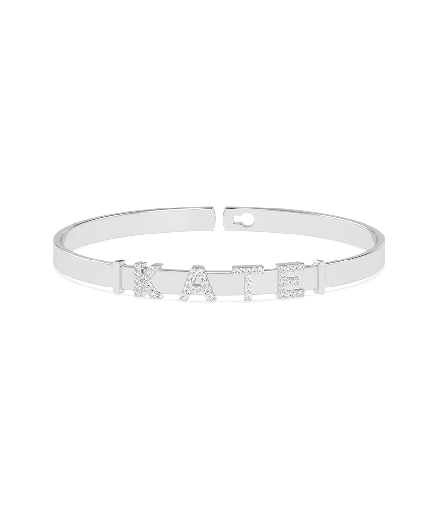Custom Name Buckle Bangle - 79e | Everyday 14K Gold Jewelry