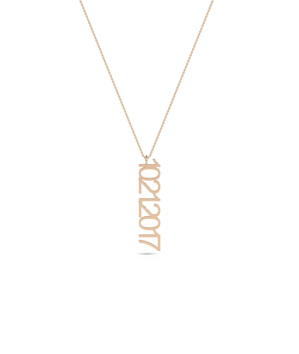 Custom Date Charm in rose gold warm personalized date elegance