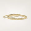 Diamond Station Fluted Bangle - 79e | Everyday 14K Gold Jewelry