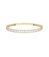 Round and Baguette Diamond Bangle - 79e | Everyday 14K Gold Jewelry