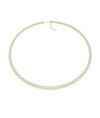 Graduating Diamond Bezel Necklace in yellow gold with 17.5 carat tapered diamonds