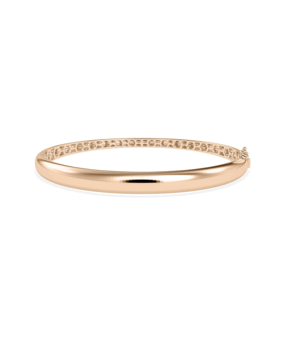 Domed Gold Bangle - 79e | Everyday 14K Gold Jewelry