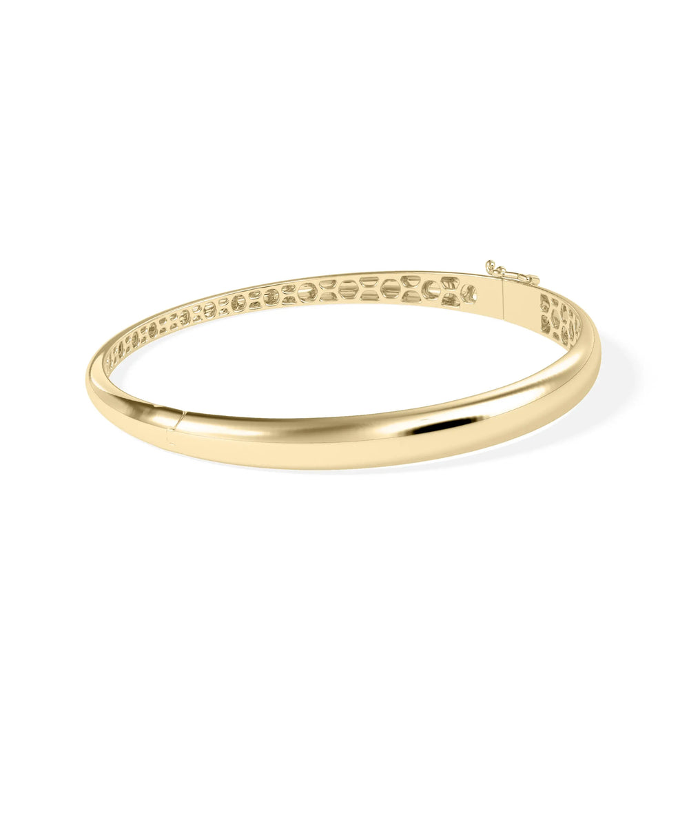 Domed Gold Bangle - 79e | Everyday 14K Gold Jewelry