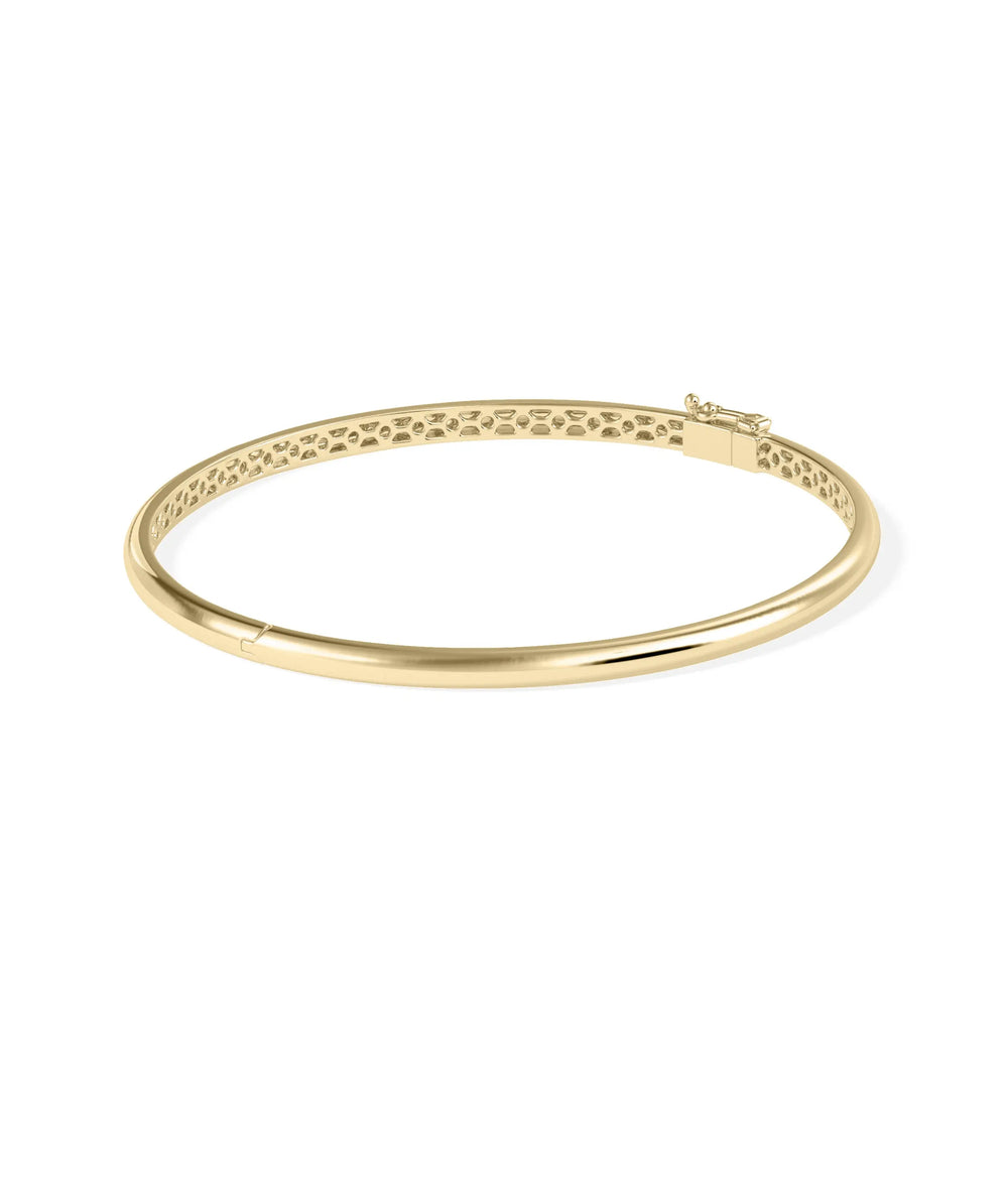Gold Curved Bangle - 79e | Everyday 14K Gold Jewelry