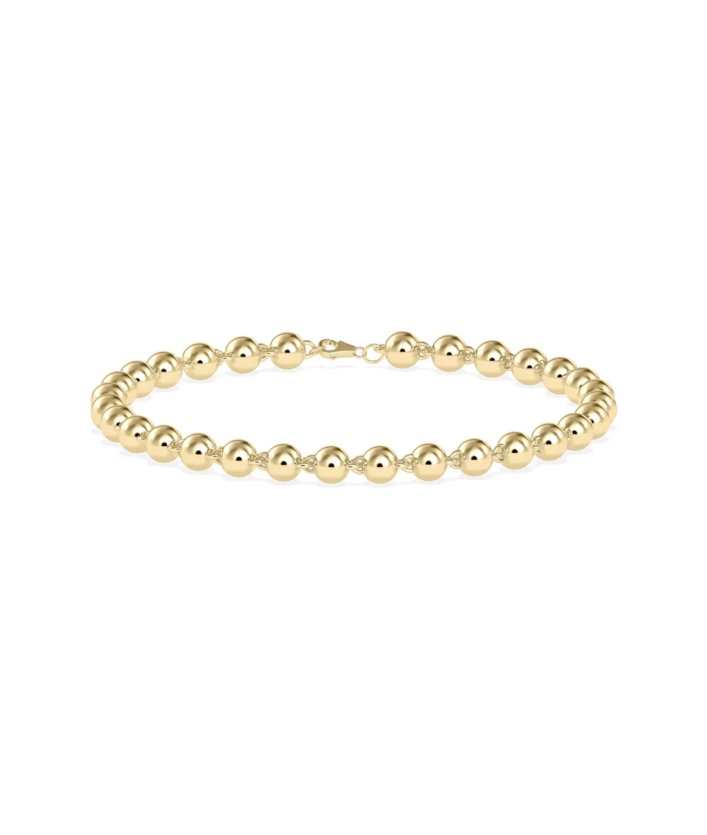 5 mm Gold Bead Bracelet - 79e | Everyday 14K Gold Jewelry