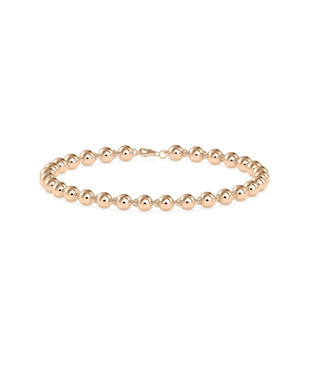 5 mm Gold Bead Bracelet - 79e | Everyday 14K Gold Jewelry