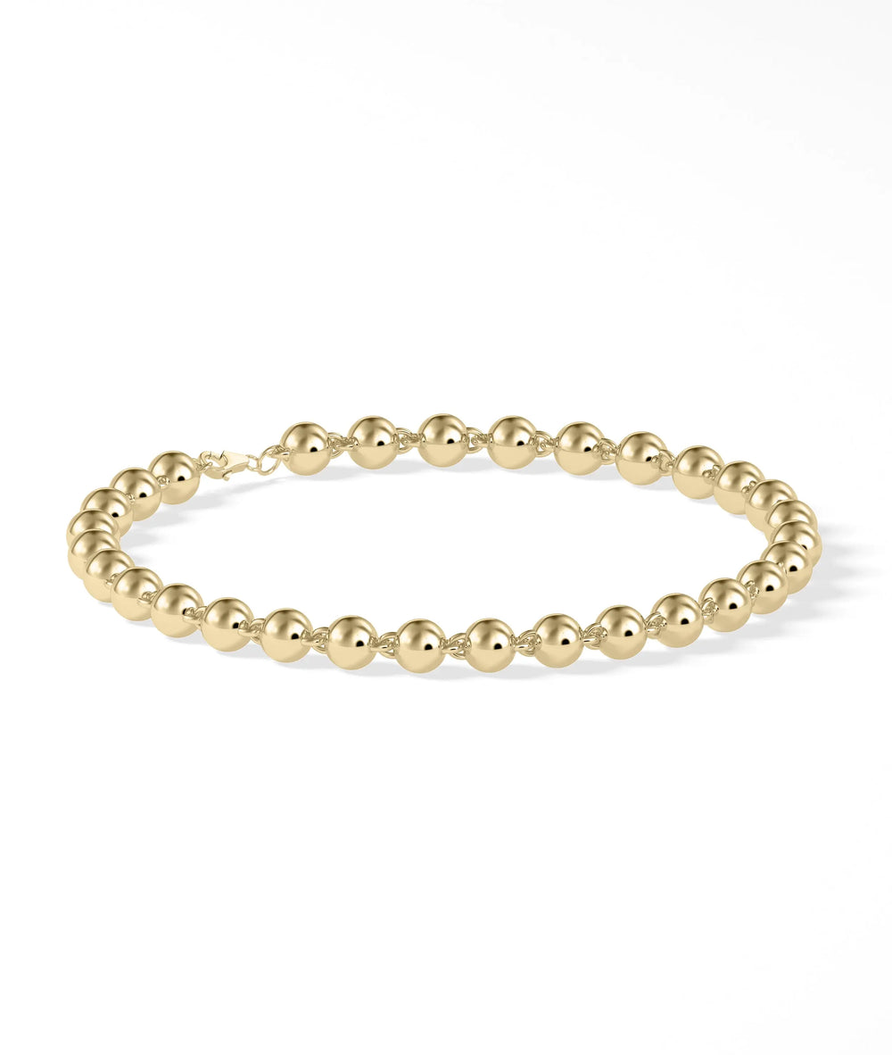 5 mm Gold Bead Bracelet - 79e | Everyday 14K Gold Jewelry