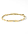 Diamond Station Bangle - 79e | Everyday 14K Gold Jewelry