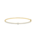 Straight Line Diamond Bangle with Solitaire