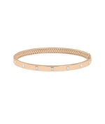 Diamond Station Bangle - 79e | Everyday 14K Gold Jewelry