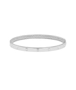 Diamond Station Bangle - 79e | Everyday 14K Gold Jewelry