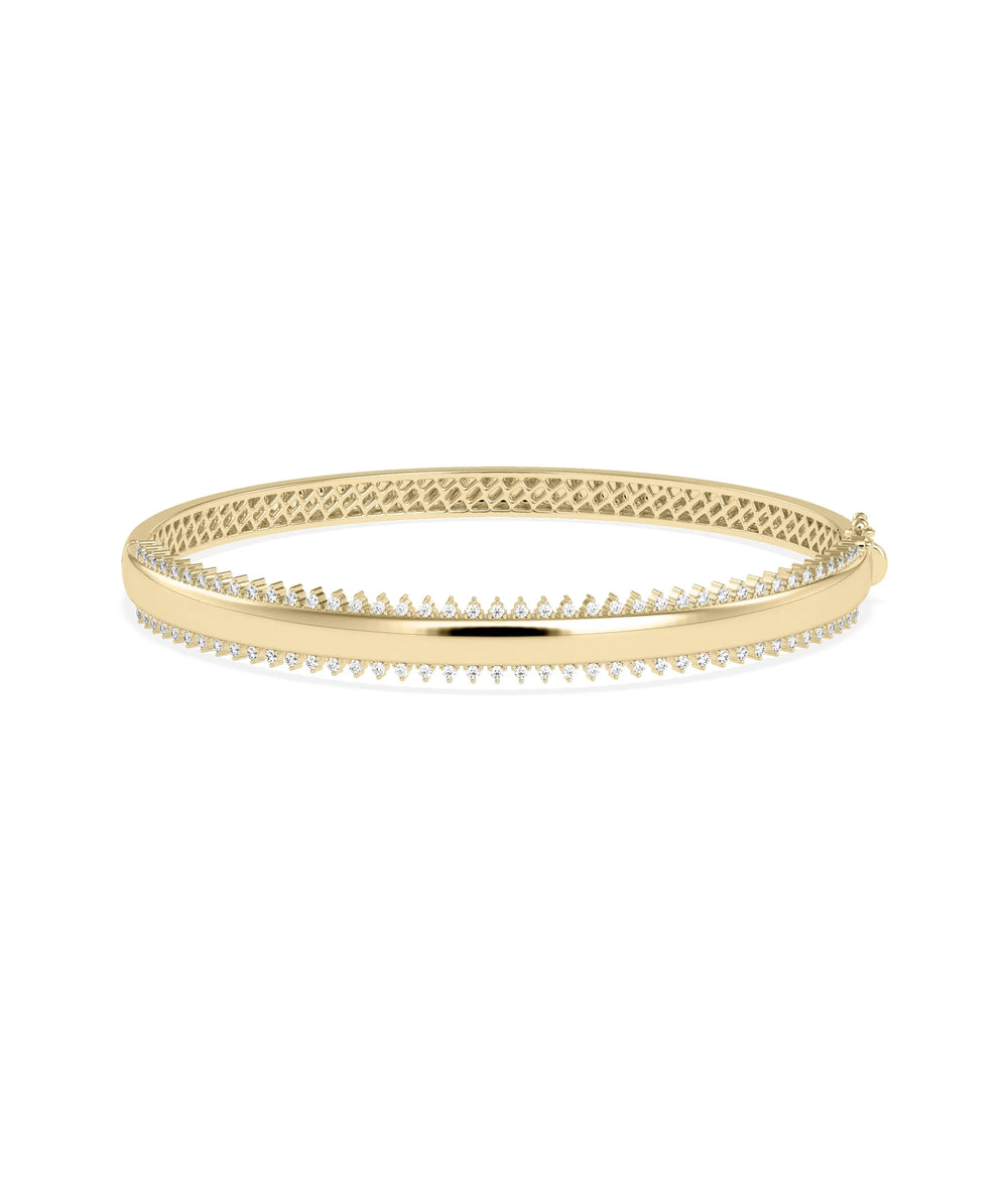 Diamond Studded Bangle - 79e | Everyday 14K Gold Jewelry